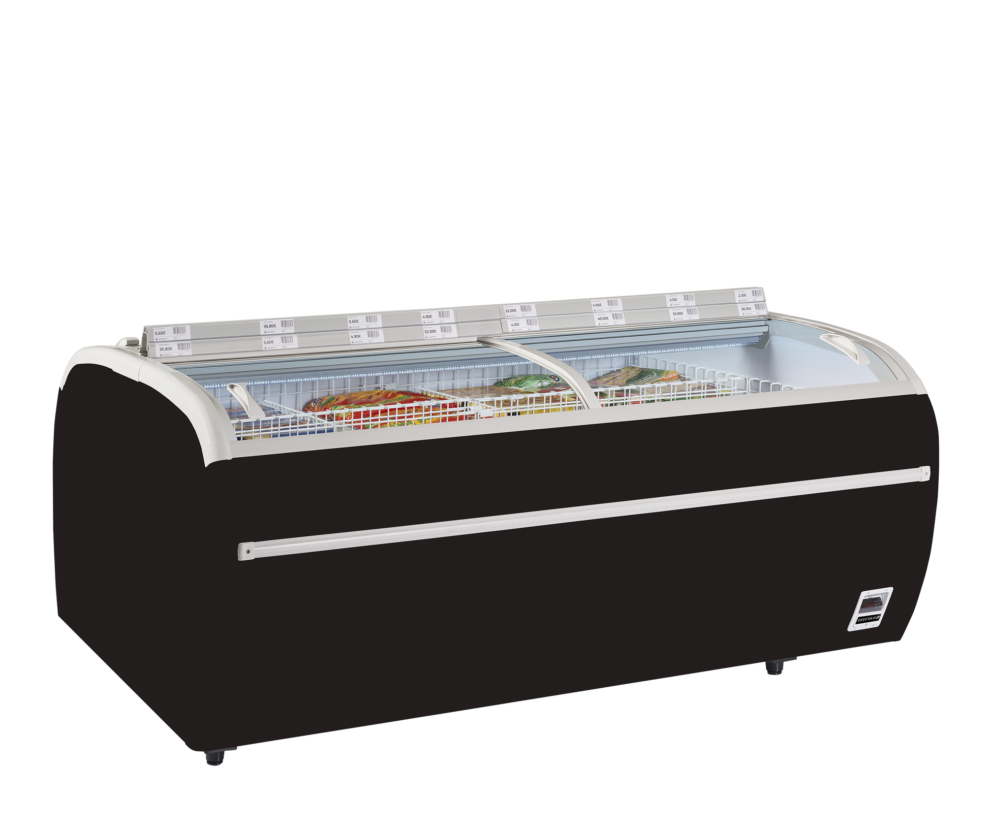 Black Supermarket Freezer, 1255L, -24/-18°C