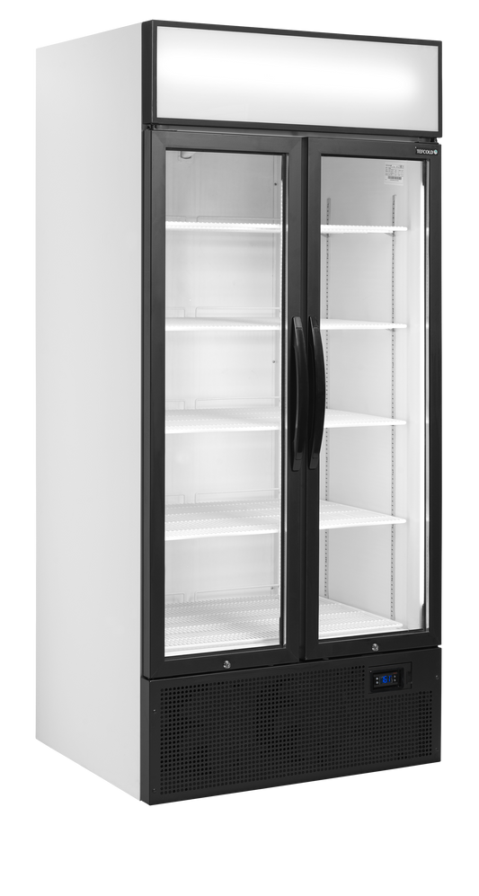 2-door display cooler with canopy, 535L, +2/+10°C