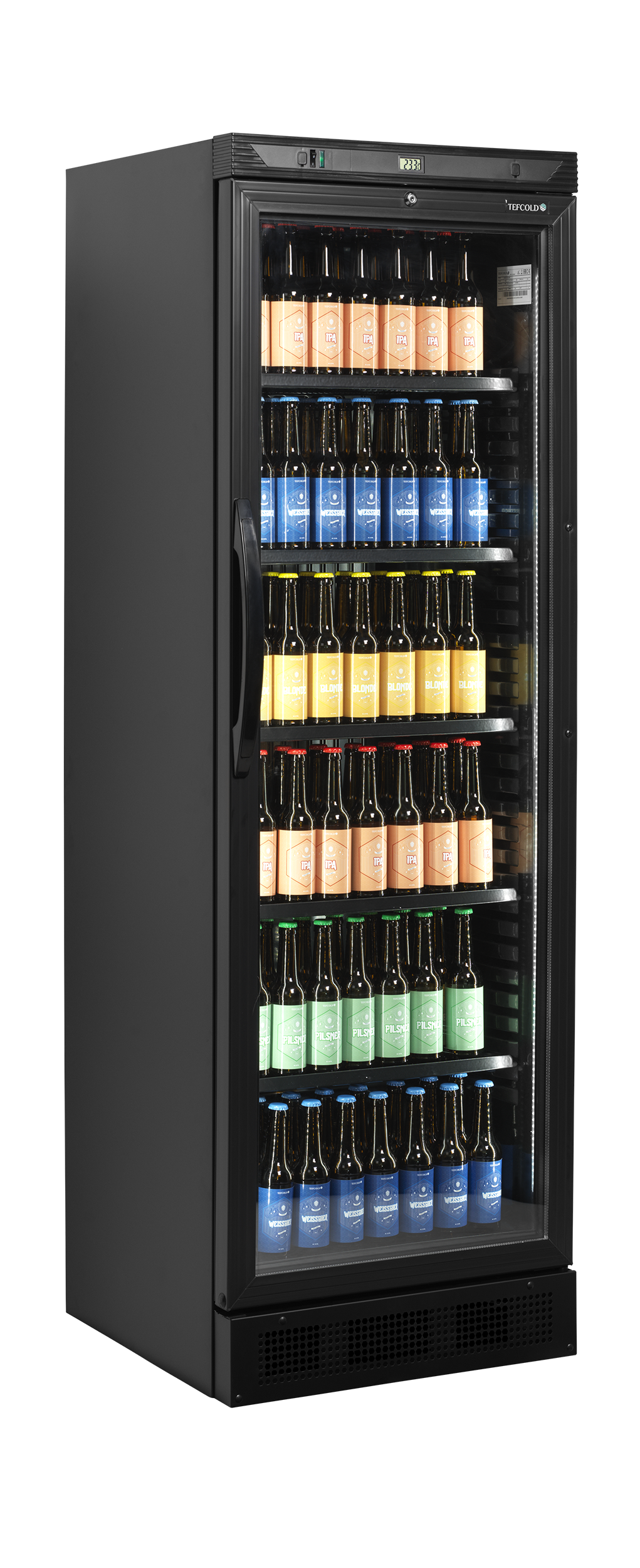 Black bottle cooler, 345L, +2/+10°C