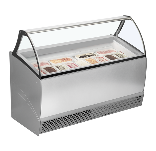 Ventilated Scoop Ice Cream Display, 325L, -20/-14°C