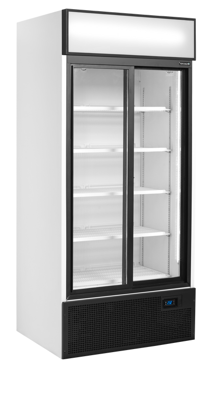 2-door display cooler with canopy, 462L, +2/+10°C