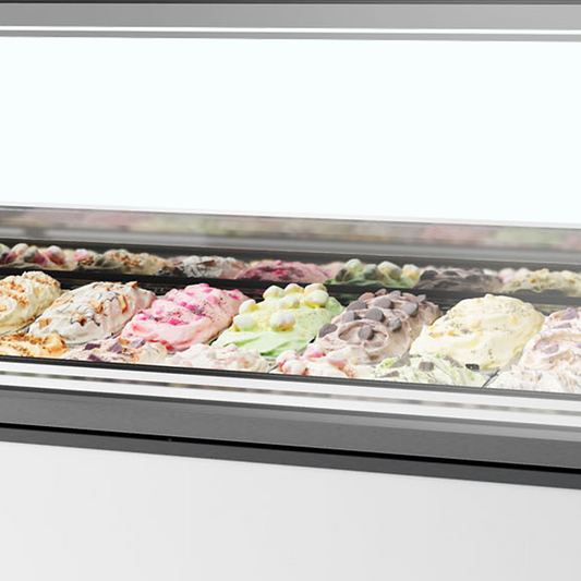 Ventilated Scoop Ice Cream Display, 160L, -20/-14°C