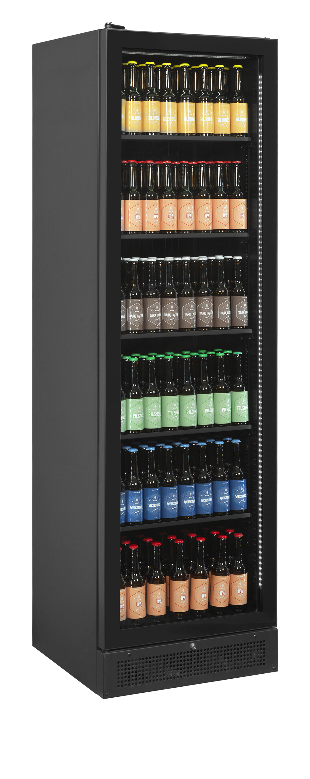 Bottle Cooler with Left Hand Hinged Door, 347L, +2/+10°C