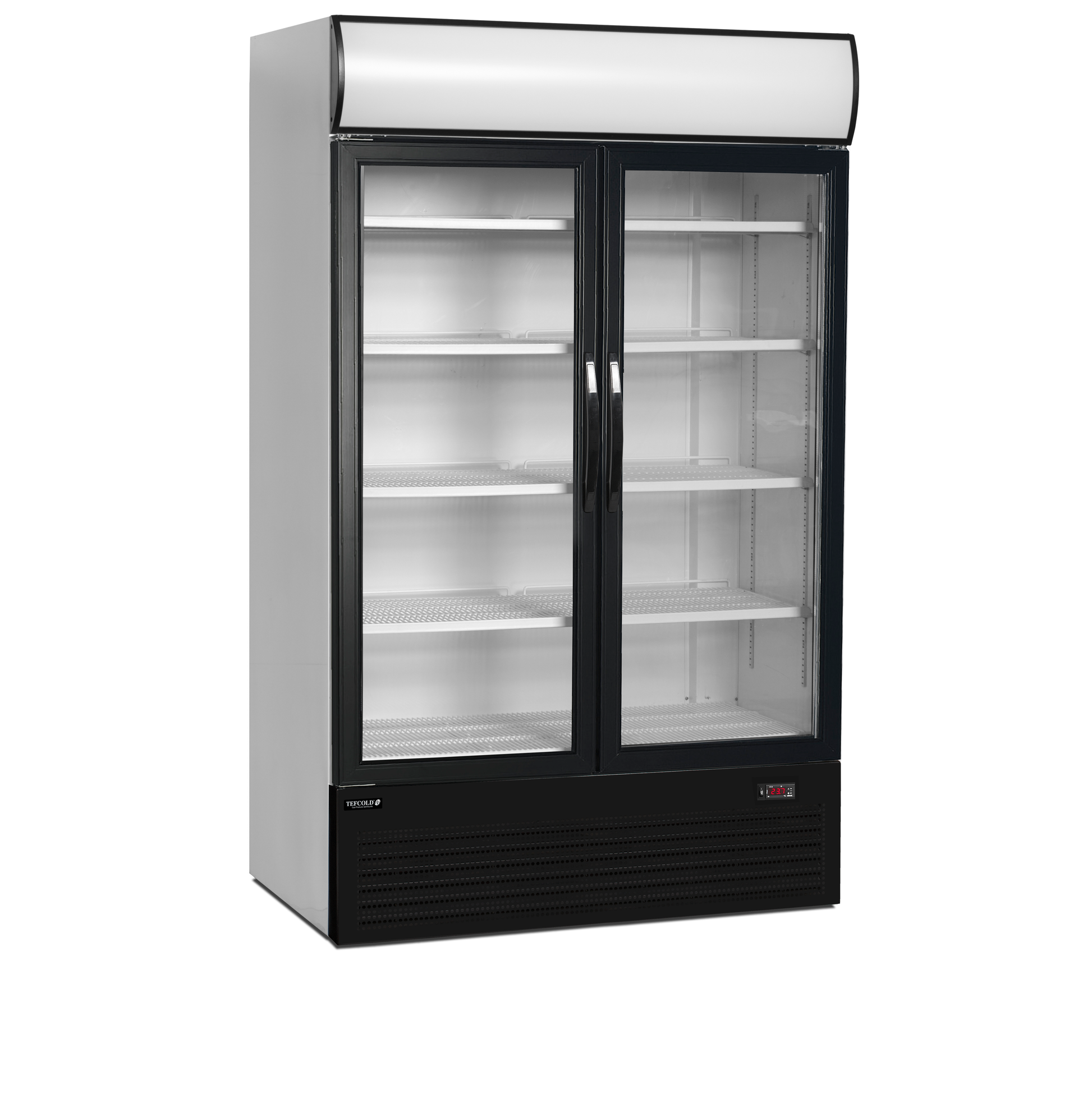 2-door display cooler with canopy, 645L, +2/+10°C