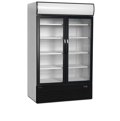 2-door display cooler with canopy, 645L, +2/+10°C