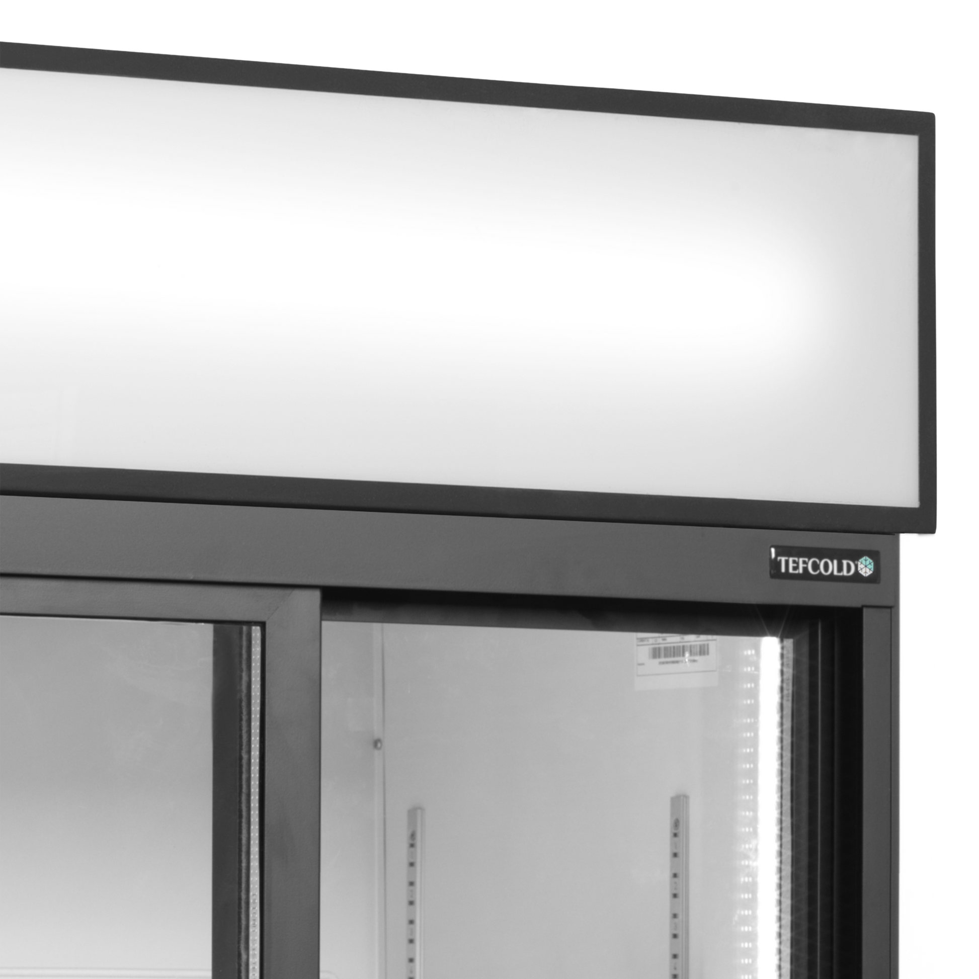 2-door display cooler with canopy, 462L, +2/+10°C