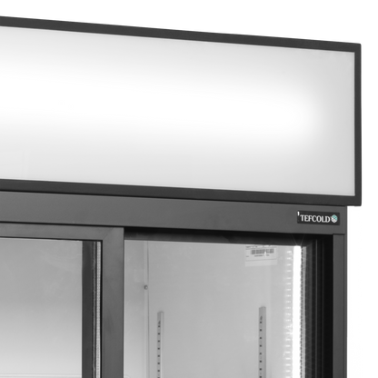 2-door display cooler with canopy, 462L, +2/+10°C