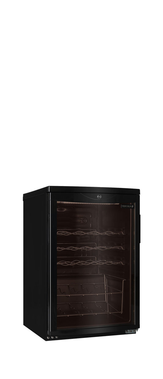 Black Undercounter Wine Cooler, 85L, +2/+10°C