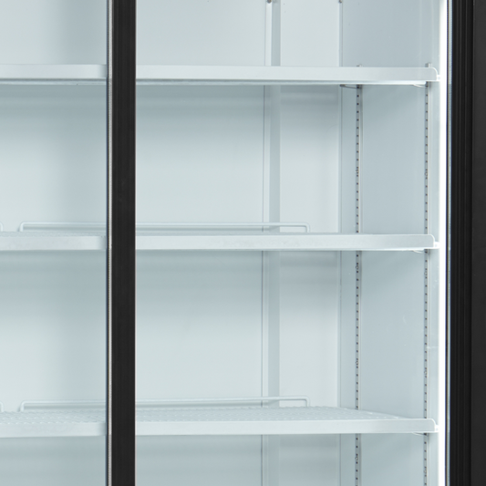 2-door display cooler with canopy, 710L, +2/+10°C