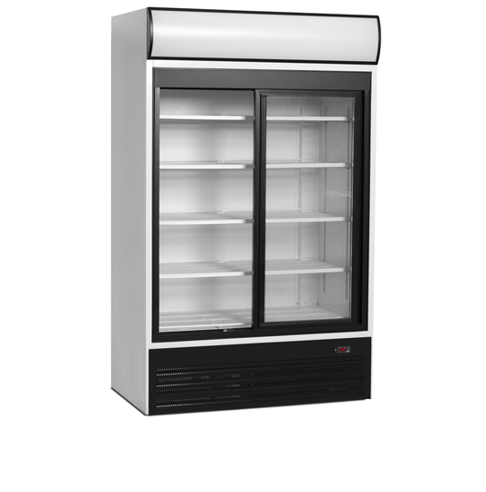 2-door display cooler with canopy, 645L, +2/+10°C