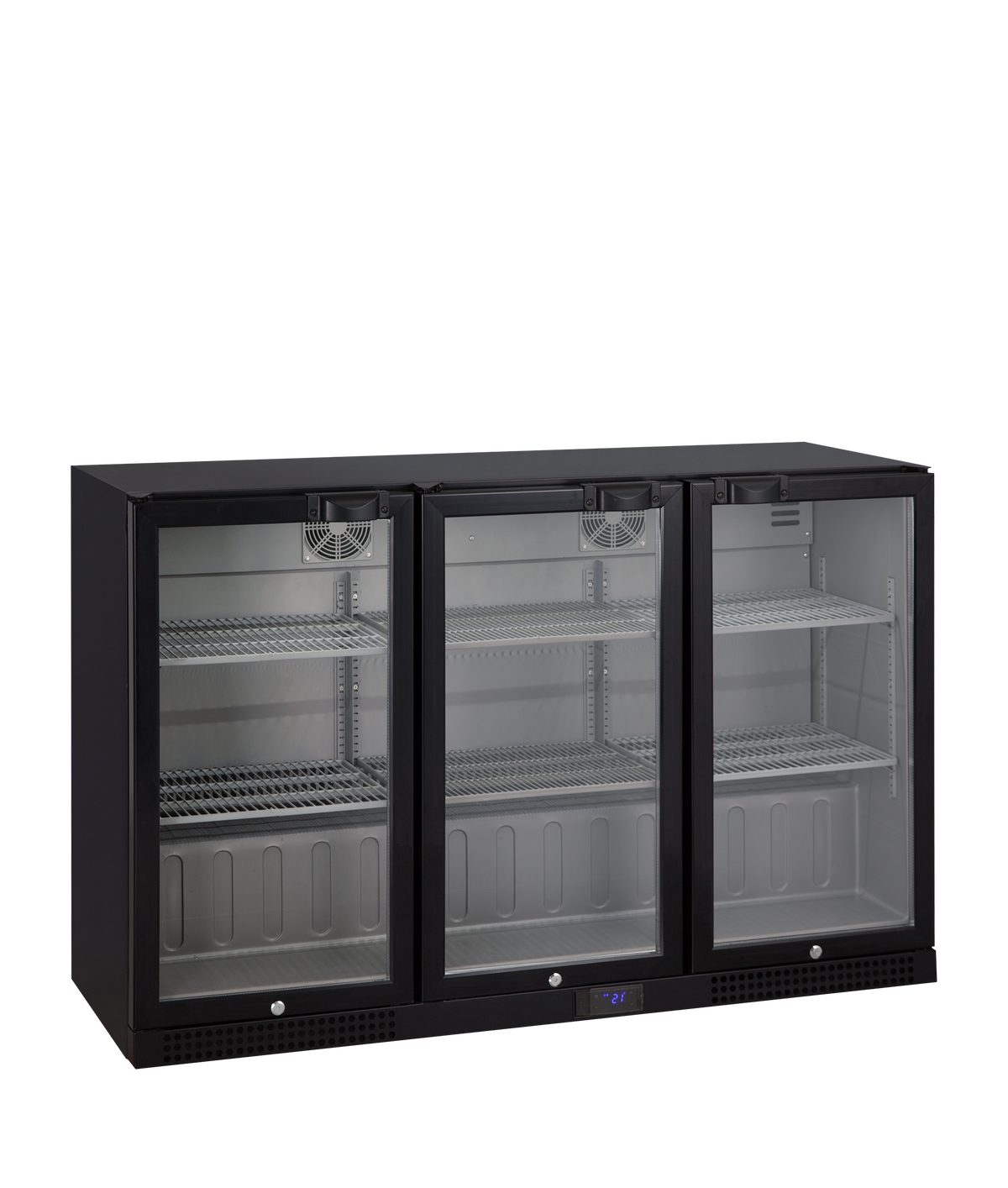 Tefcold Backbar Cooler DB302H, 3 Hinged Glass Doors, 287 L, product photo