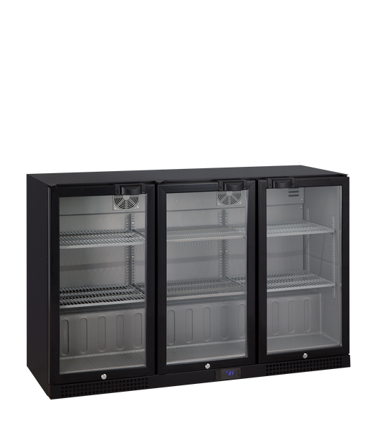 Tefcold Backbar Cooler DB302H, 3 Hinged Glass Doors, 287 L, product photo