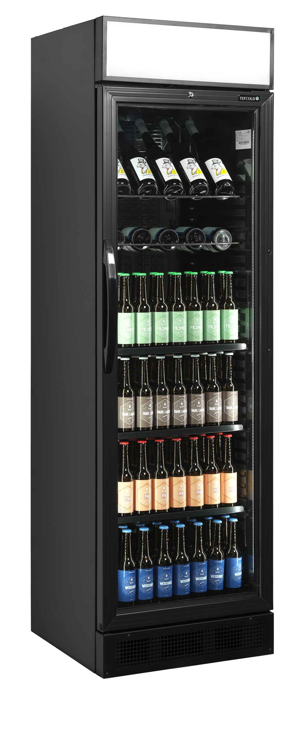 Black bottle cooler, 345L, +2/+10°C