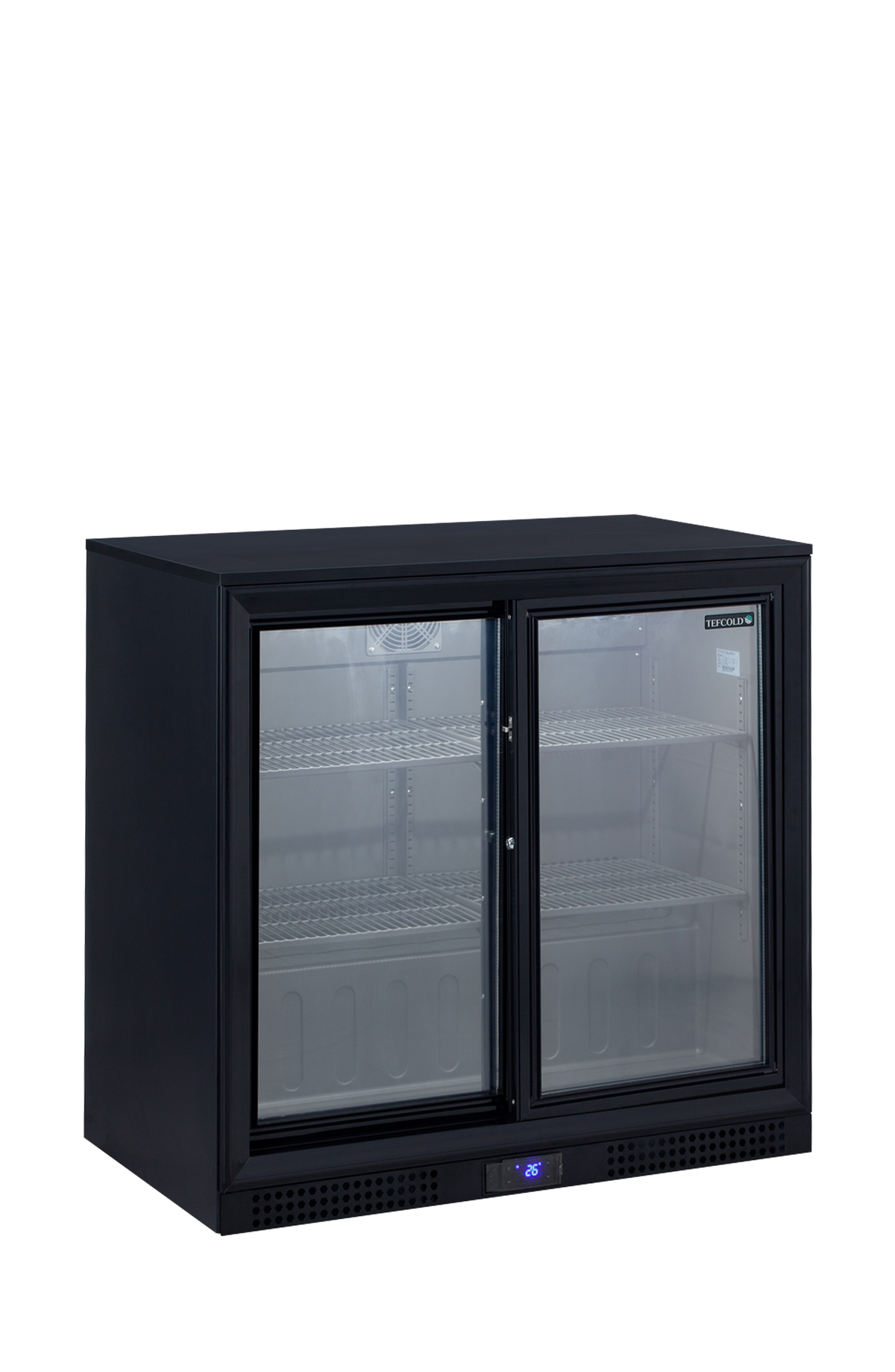 Tefcold Backbar Cooler DB202S, 2 Sliding Glass Doors, 187 L, product photo