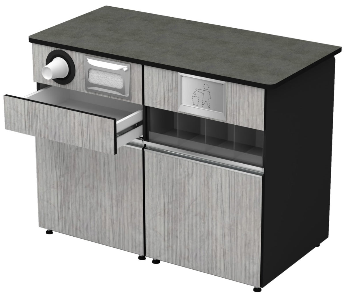 Vitrum UBC 2 double coffee module, cup and napkin dispensers with waste point and storage
