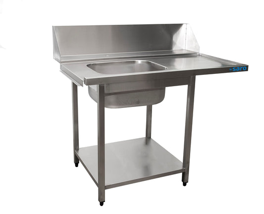 Saro Supply table for dishwasher left, 1 basin, 1200mm