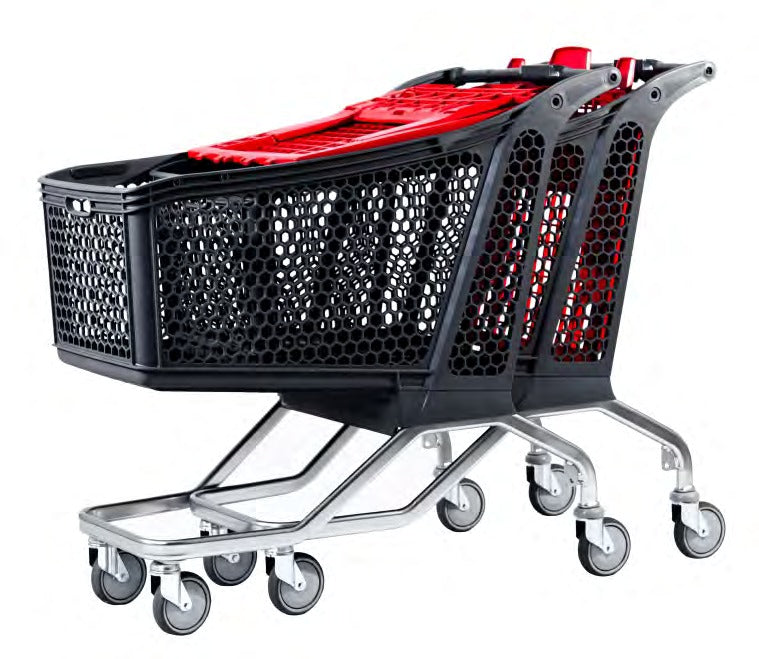 Damix Shopping Trolley Andy H190, 184 L, 183 kg — side view with child seat