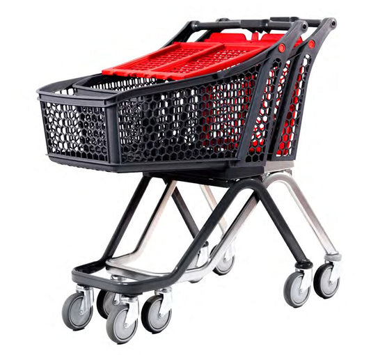 Damix Shopping Trolley Andy H90, 100 L, 93 kg — side view with child seat