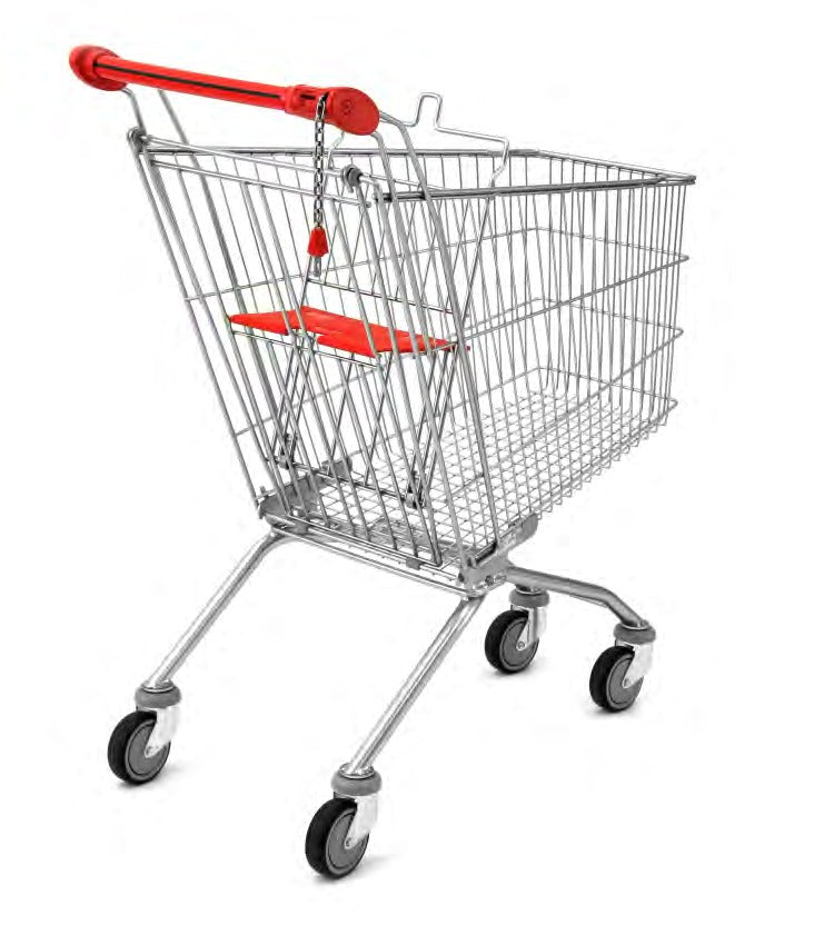 Damix Shopping Trolley Avant 100, 99 L, 99 kg — side view with toddler seat