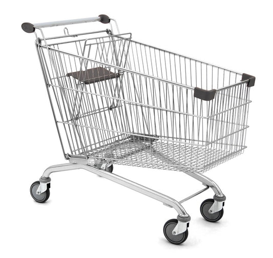 Damix Shopping Trolley Avant 210P with Multi-Pack Shelf, 203 L — front three-quarter view