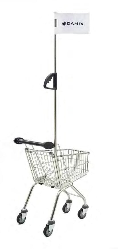 Damix Kids' Shopping Trolley Avant Mini 20R, 20 L — side view with optional flag mast
