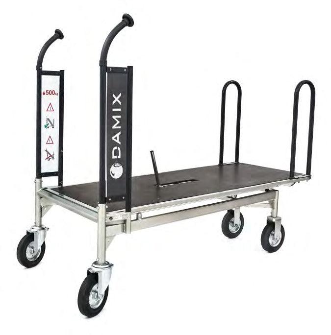 Damix Transport Trolley Carry 160, Full Platform, 500 kg — front three-quarter view