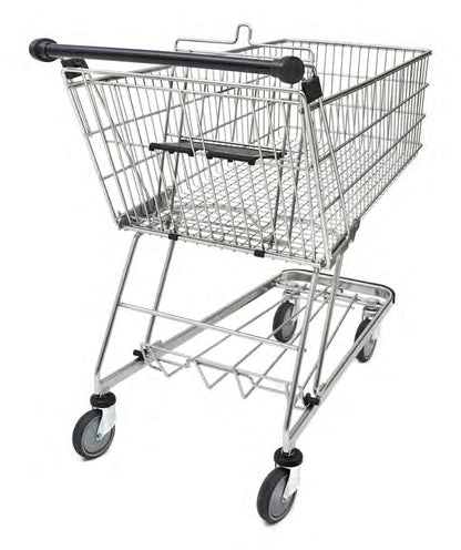 Damix Shopping Trolley Classic 155, 143 L, 183 kg — side view with bottom shelf