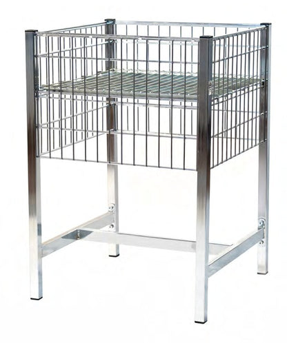 Damix Display Table 600x600, 100 kg — three-quarter view