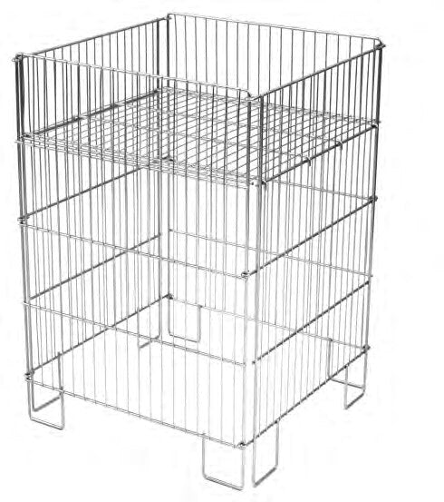 Damix Folding Display Basket DSK18, 550x550x770 mm — three-quarter view
