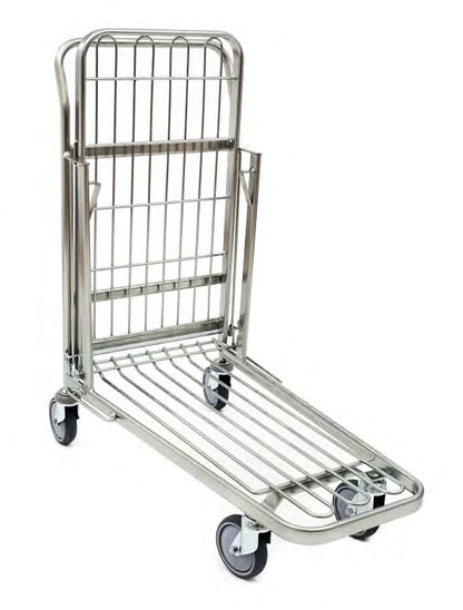 Damix Transport Trolley Ergo Light, 300 kg — three-quarter view with the shelf raised