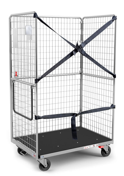 Damix Folding Roll Container KL-SL 1200x800x1950 mm, 400 kg — roll container, front view
