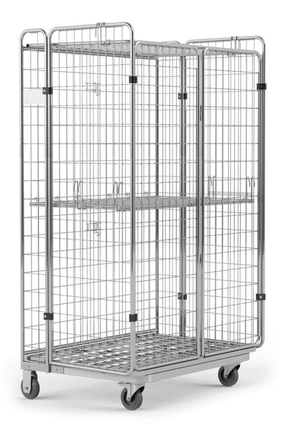 Damix Folding Roll Container KLS 1200x800x2000 mm, 500 kg — roll container, front view