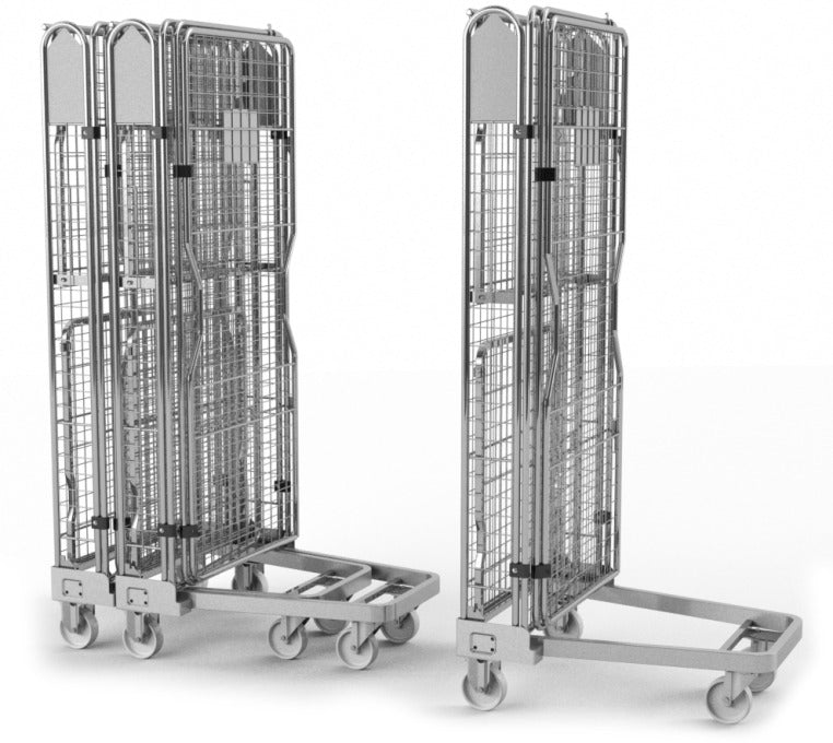 Damix Folding Roll Container KLS-3, 700x800x1900 mm, 450 kg — shelf and door detail