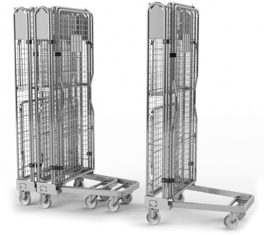 Damix Folding Roll Container KLS-3, 700x800x1900 mm, 450 kg — shelf and door detail