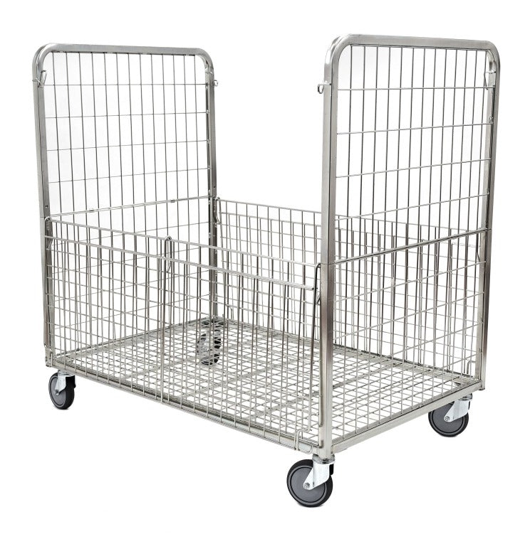 Damix Light Container 800x1200 H1200 mm, 200 kg — hatches folded down