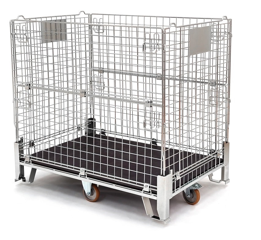 Damix Mobile Gitterbox 1200x800 H1125 mm, 250 kg — gitterbox, front view