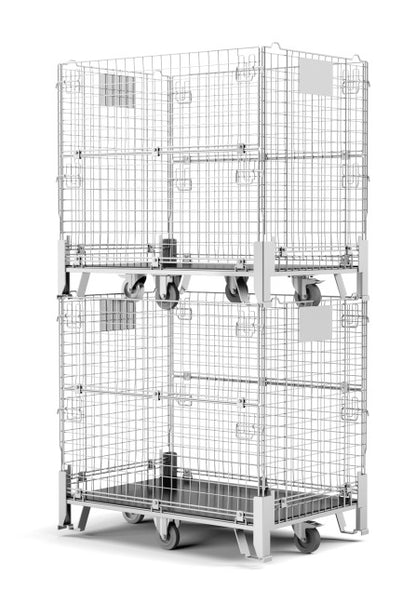Damix Mobile Gitterbox 1200x800 H1125 mm, 250 kg — opening panel detail