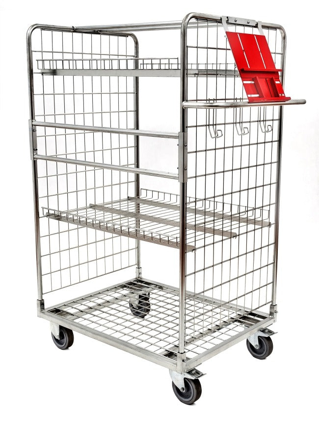 Damix Order Picking Trolley 855x655 H1400 mm, 300 kg — trolley, three-quarter view