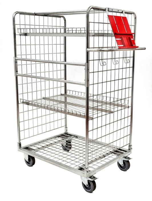 Damix Order Picking Trolley 855x655 H1400 mm, 300 kg — trolley, three-quarter view