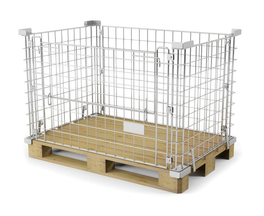 Damix Folding Pallet Box 1200x800 Light I, 900 kg — pallet box on a euro pallet