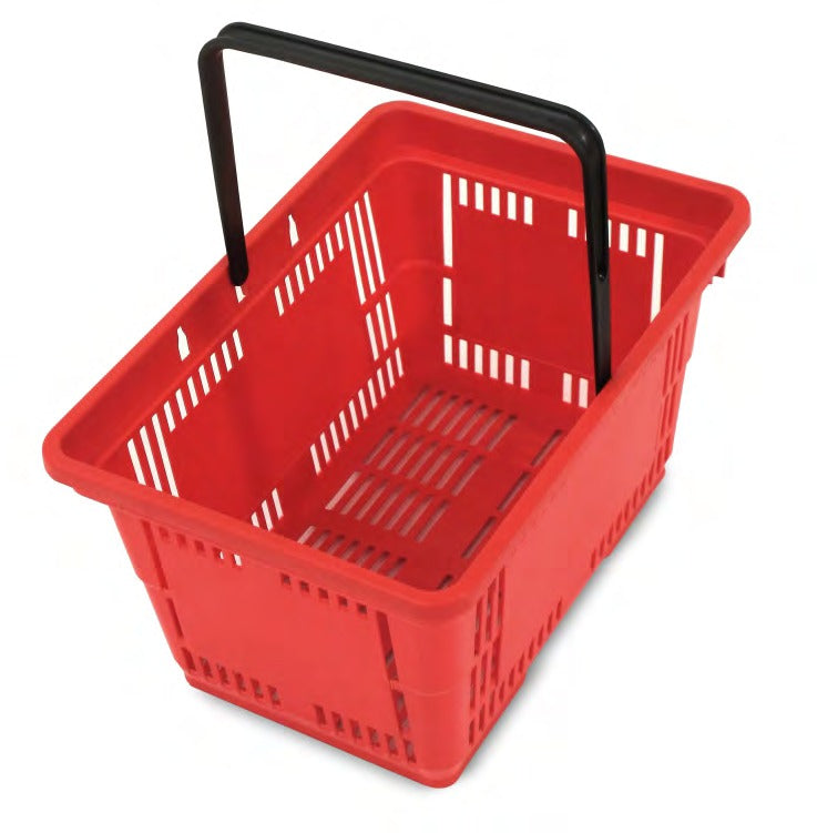 Damix Plastic Shopping Basket 28 L — basket, three-quarter view