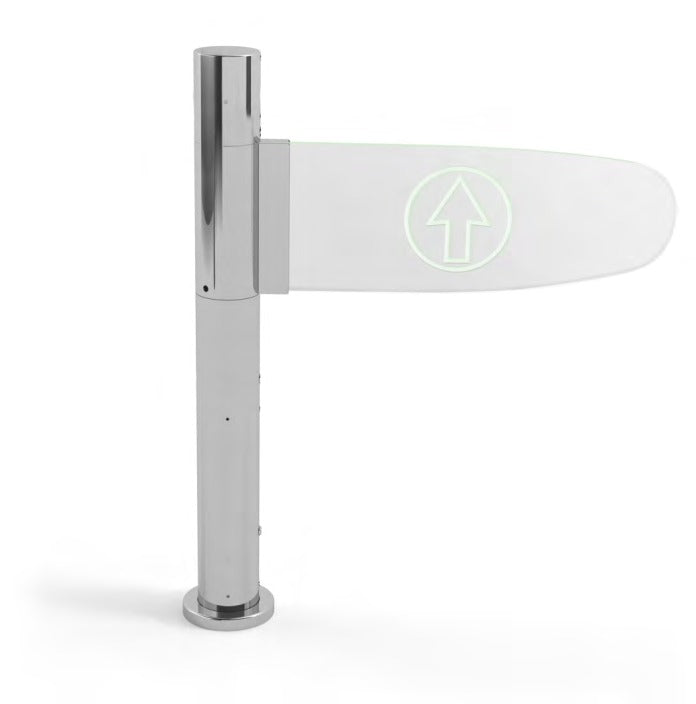 Damix Electronic Entrance Gate Porta'E Infra, Chrome — gate post detail