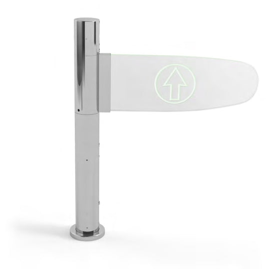 Damix Electronic Entrance Gate Porta'E Infra, Chrome — gate post detail