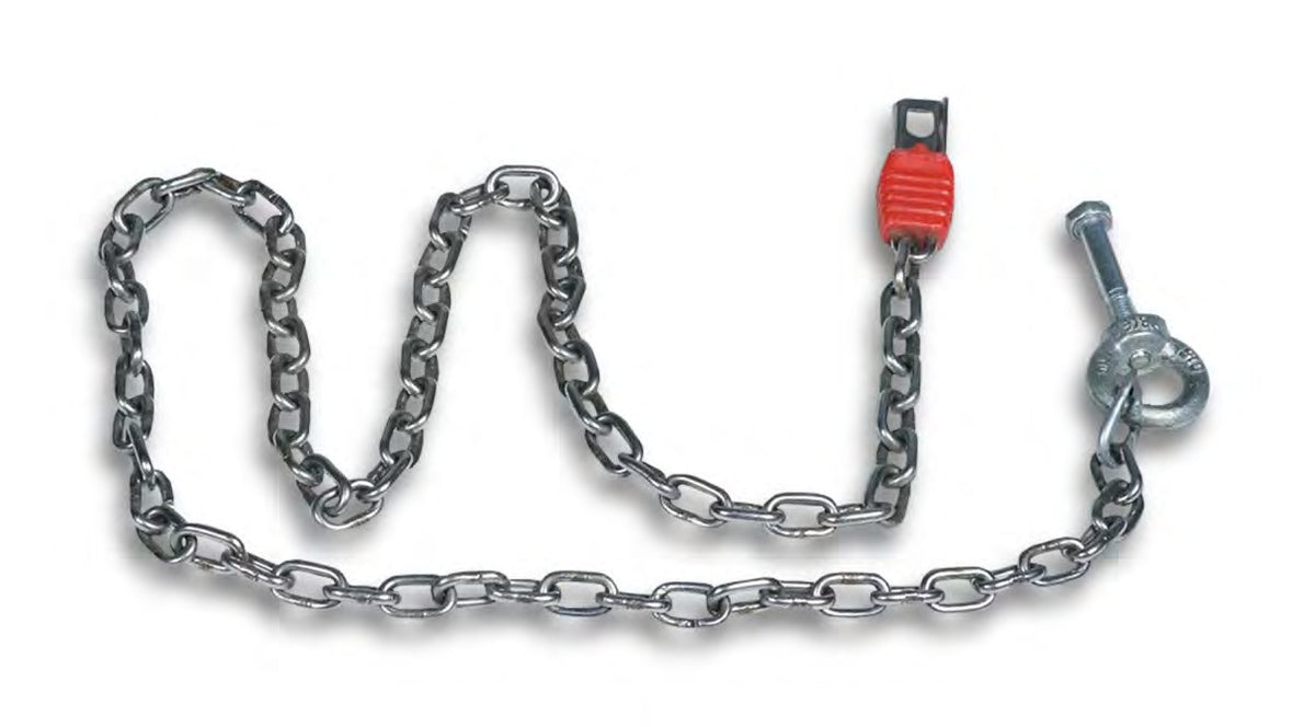 Damix Trolley Start Key L-1000, Stainless Steel — chain, lock and fitting
