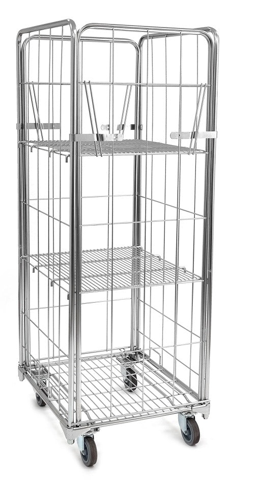 Damix Warehouse Trolley 810x720 H1900 mm, 500 kg — container with optional equipment