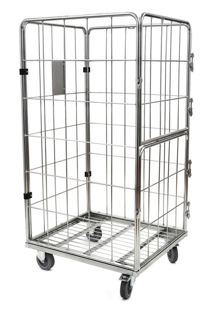 Damix Warehouse Trolley with Doors 800x700x1500 mm, 300 kg — roll cage with doors closed