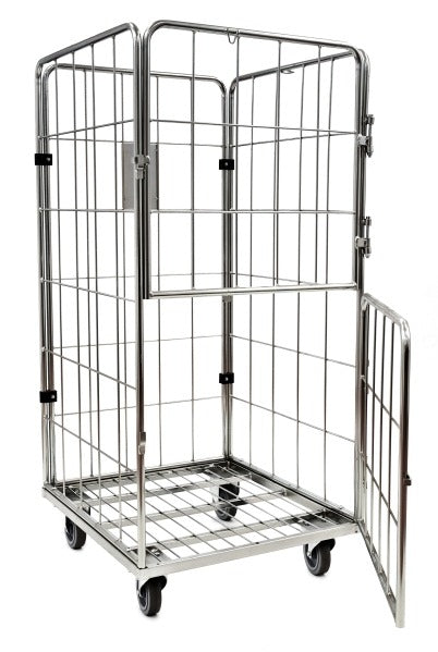Damix Warehouse Trolley with Doors 800x700x1500 mm, 300 kg — side view