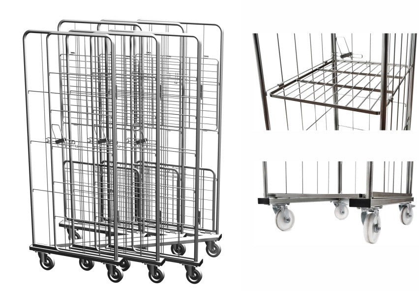Damix Warehouse Trolley Z 800x600 H1810 mm, 500 kg — container, front view