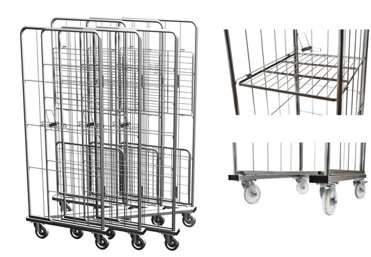 Damix Warehouse Trolley Z 800x600 H1810 mm, 500 kg — container, front view