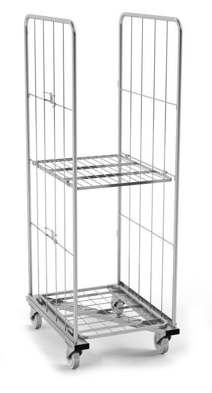 Damix Warehouse Trolley Z 800x600 H1810 mm, 500 kg — folded for nesting
